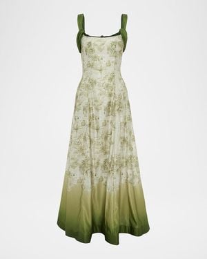 Aqua Blu Australia Delphine Toile Maxi Dress - Green