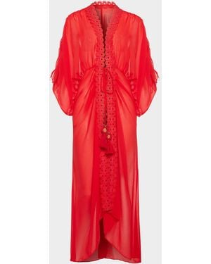 Ramy Brook Raelynn Coverup Maxi Dress - Red