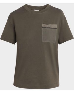 Brunello Cucinelli Cotton Jersey T-Shirt - Green