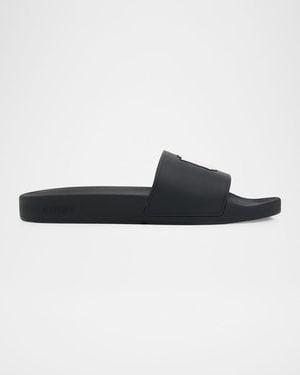 Amiri Ma Logo Pool Slides - Blue