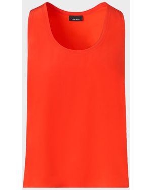 Akris Silk Scoop-Neck Tank Top - Red
