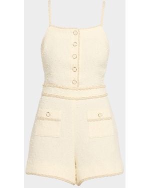 Jonathan Simkhai Ginny Boucle Romper - Natural