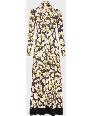 Cara Cara Troy Floral Seamed Midi Dress - White