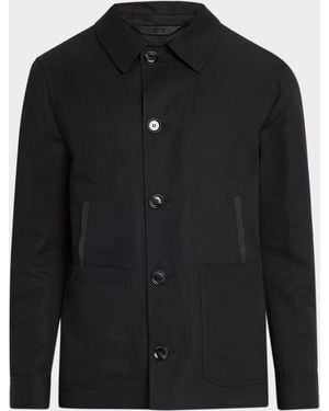 Brioni Apos;S Linen And Cotton Desert Jacket - Black