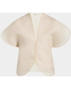 KHAITE Briar Silk Top - Natural
