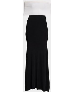 Roland Mouret Off-The-Shoulder Knit Trumpet Gown - Black