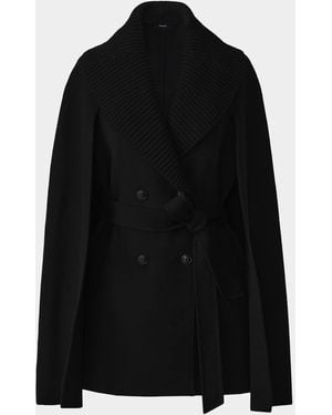 Mackage Susie-Z Double-Breasted Wool Cape - Black