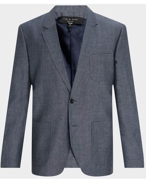 Rag & Bone Butler Melange Blazer - Blue
