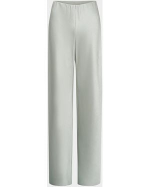 Vince Colette High-Waist Fluid Satin Bias Pants - White
