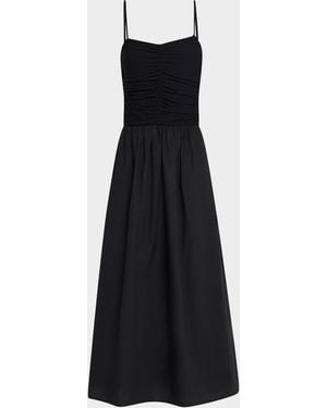 Rails Fisher Ruched Midi Dress - Black
