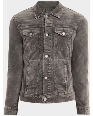 Monfrere Apos;S Dean Velvet Vintage Carbon Jacket - Gray