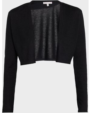 Neiman Marcus Superfine Cashmere Bolero - Black