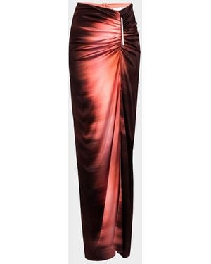 Silvia Tcherassi Keiry Silk Stretch Skirt - Red