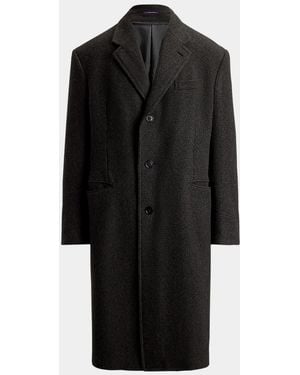 Ralph Lauren Glenn Houndstooth Wool-Cashmere Coat - Black