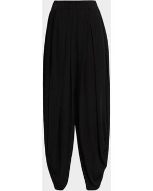 Michael Kors Pleated Jersey Balloon Pants - Black