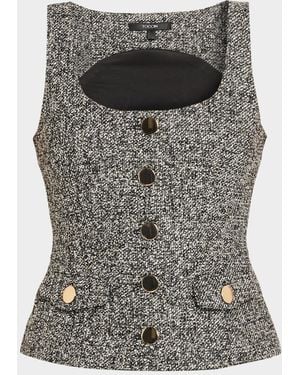 Toccin Georgia Tweed Vest Top - Gray