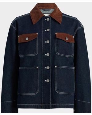 3.1 Phillip Lim Denim & Corduroy Chore Jacket - Blue