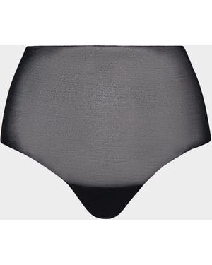 Commando Featherlight Control High-Rise Smoothing Thong - Gray