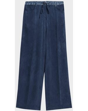Kobi Halperin Mason Wide-Leg Drawstring Pants - Blue