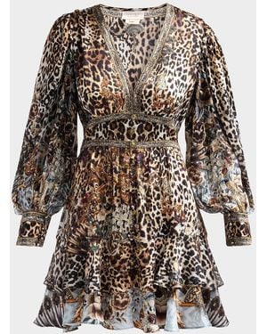 CAMILLA Fiesta, Siesta, Repeat Silk Mini Dress - Multicolor