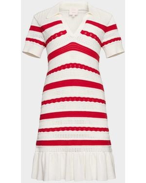 Cinq À Sept Clementine Knit Polo Dress - Red