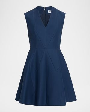 Dice Kayek Sleeveless Geometric Seamed Mini Dress - Blue