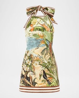 ALÉMAIS Toucan Tango Halter Mini Dress - Metallic