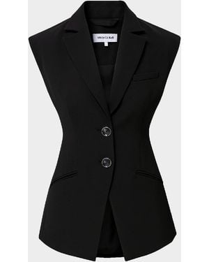Veronica Beard Sorenne Single-Breasted Vest - Black