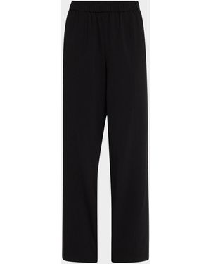 Misook Soft Knit Pull-On Straight Leg Pants - Black