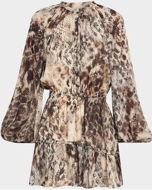 Ramy Brook Vivi Snake-Printed Mini Dress - Multicolor