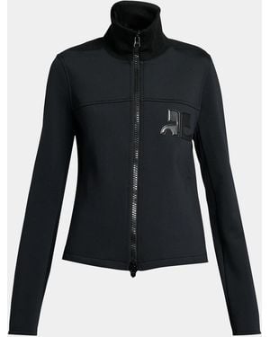 Courreges Technical Jersey Zip Track Jacket - Black
