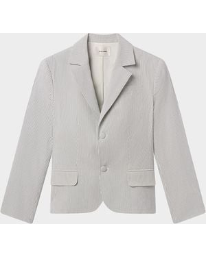 FRAME The Stripe Classic Blazer - Gray