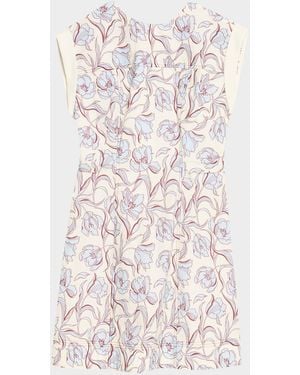 3.1 Phillip Lim Floral Cap-Sleeve Mini Dress - Blue