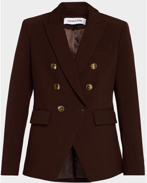 Veronica Beard Miller Double-Breasted Dickey Jacket - Brown