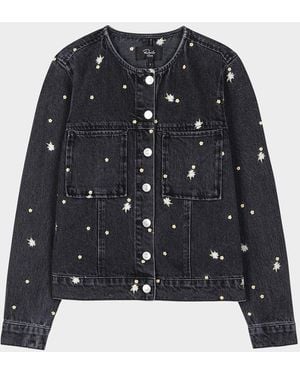 Rails Lido Embroidered Denim Jacket - Black