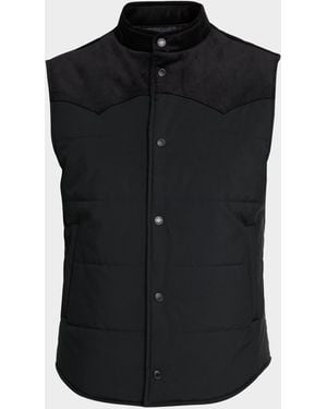 Monfrere Apos;S Wayne Needle Corduroy Vest - Black