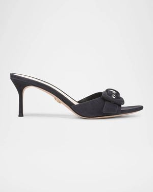 Veronica Beard 65Mm Tia Suede Buckle Mules - Multicolor