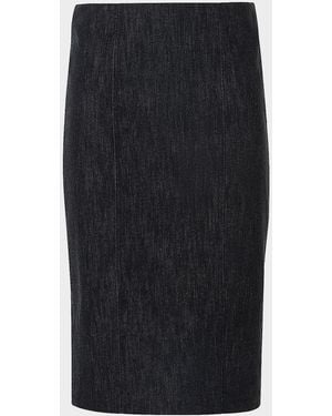 Akris Denim Midi Pencil Skirt - Black