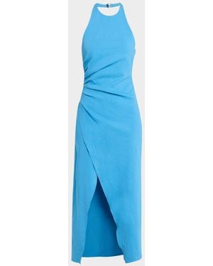 A.L.C. Sylvie Halter Midi Dress - Blue
