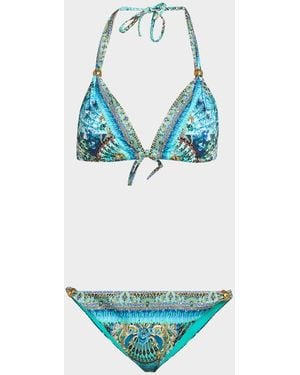 CAMILLA Triangle Two-Piece Swimsuit - Blue