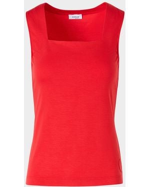 Akris Punto Square-Neck Modal Stretch Jersey Tank Top - Red