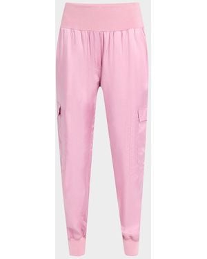 Cinq À Sept Tous Les Jours Giles Satin Jogger Pants - Green