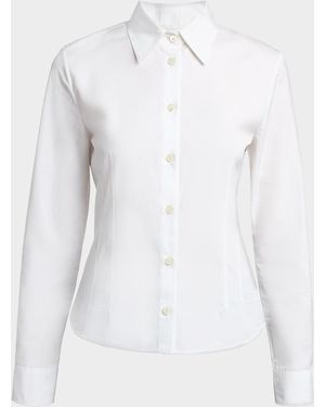 Jil Sander Cotton Poplin Slim Button-Down Shirt - White