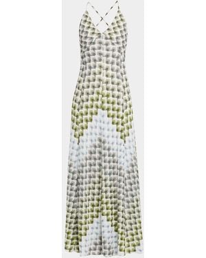 Missoni Lace-Print Long Dress - Metallic