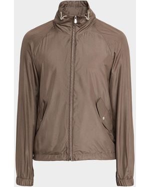 Brunello Cucinelli Apos;S Unlined Hooded Full-Zip Jacket - Brown