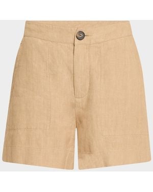 Vince Mid-Rise Hemp Shorts - Natural