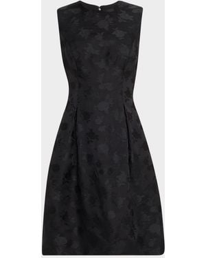 Lela Rose Betsy Rose Fil Coupe Sleeveless Dress - Black