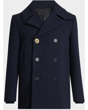 Givenchy Apos;S Double-Face Wool Peacoat - Blue