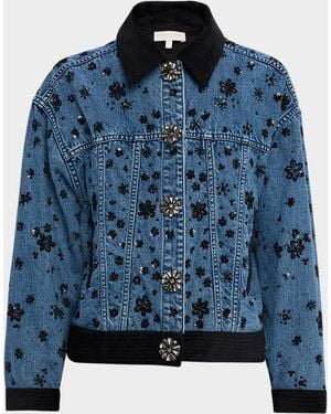 Ramy Brook Robin Embellished Denim Jacket - Blue