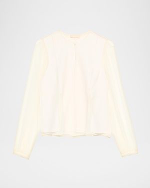 Ulla Johnson Lucette Long-Sleeve Blouse - Natural